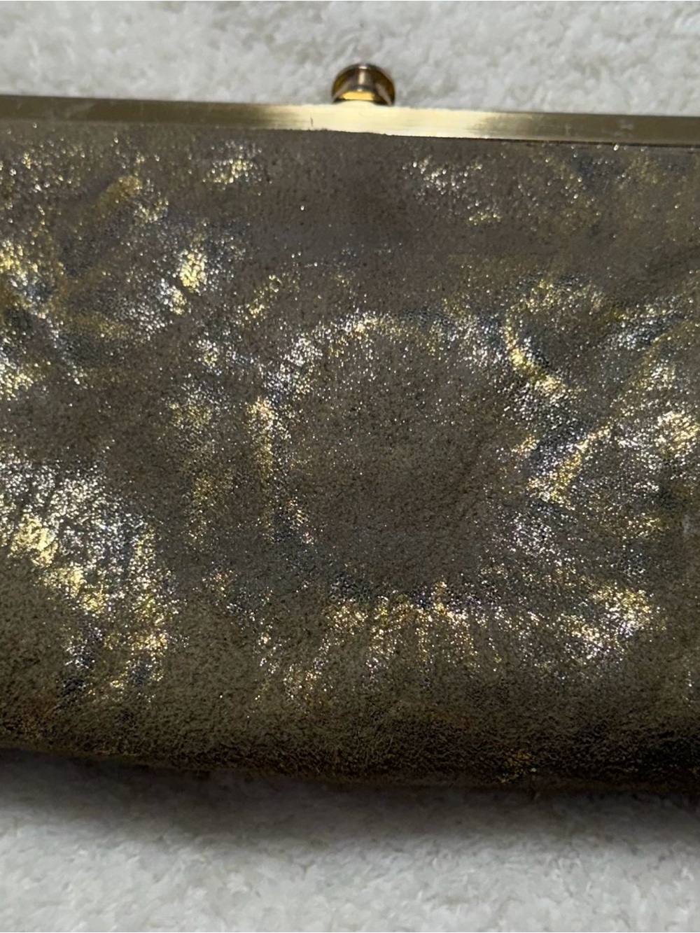 Holographic Metallic wallet Pouch with Purple Lining